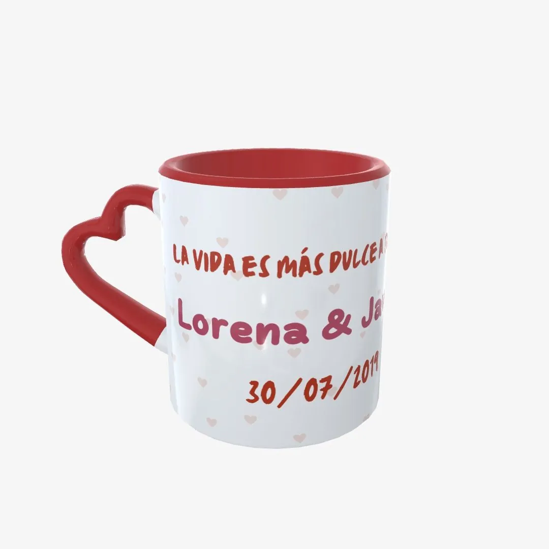 Taza San Valentín La Vida Es Más Dulce A Tu Lado - 3
