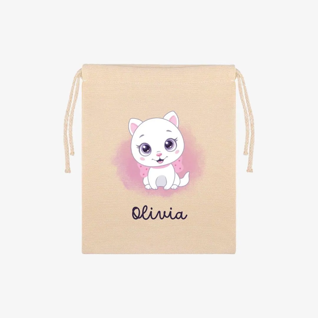 Bolsa Desayuno Dibujo Gatita.