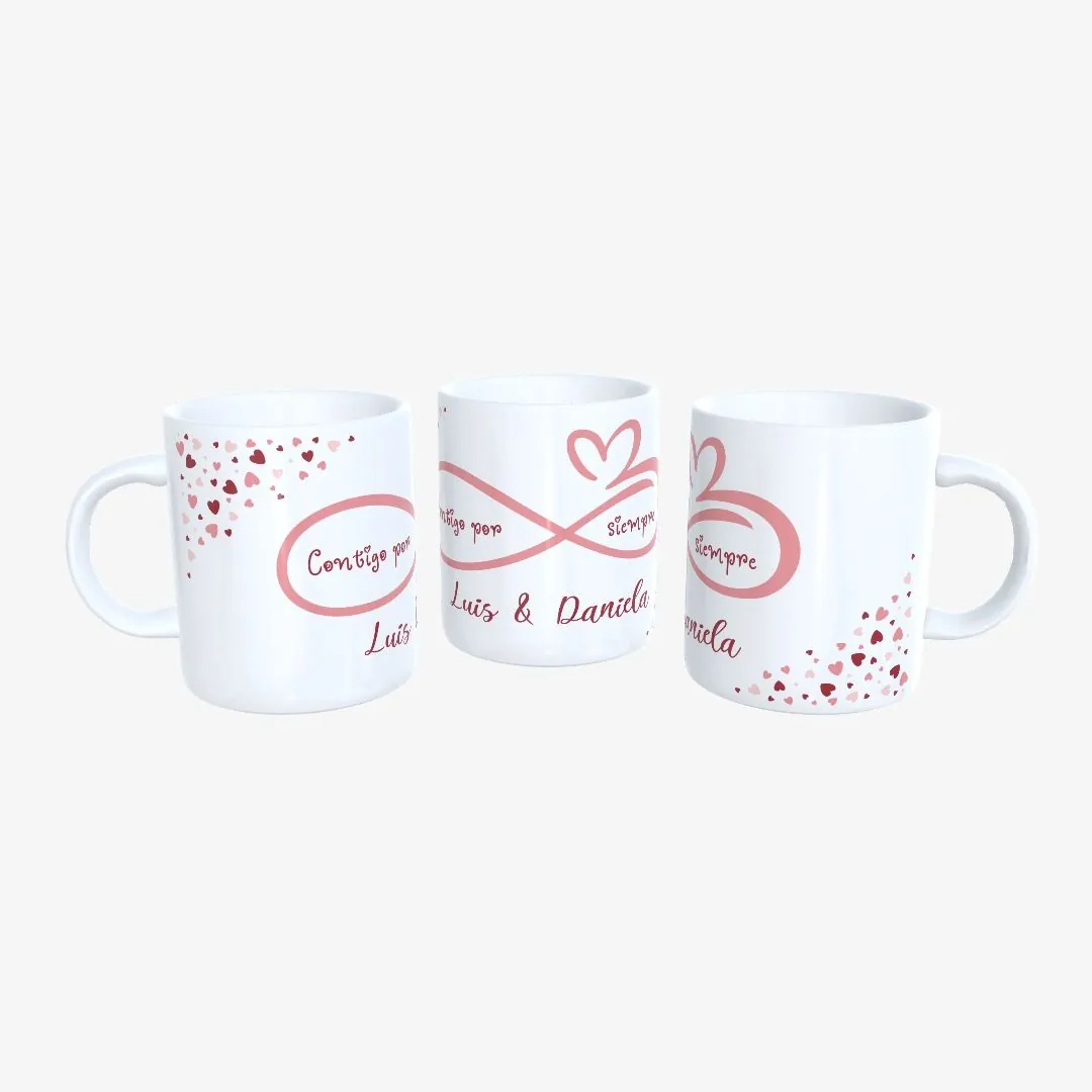 Taza San Valentín Contigo Siempre.