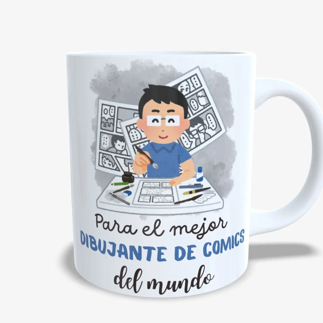 Taza mejor dibujante de comics chico 01.