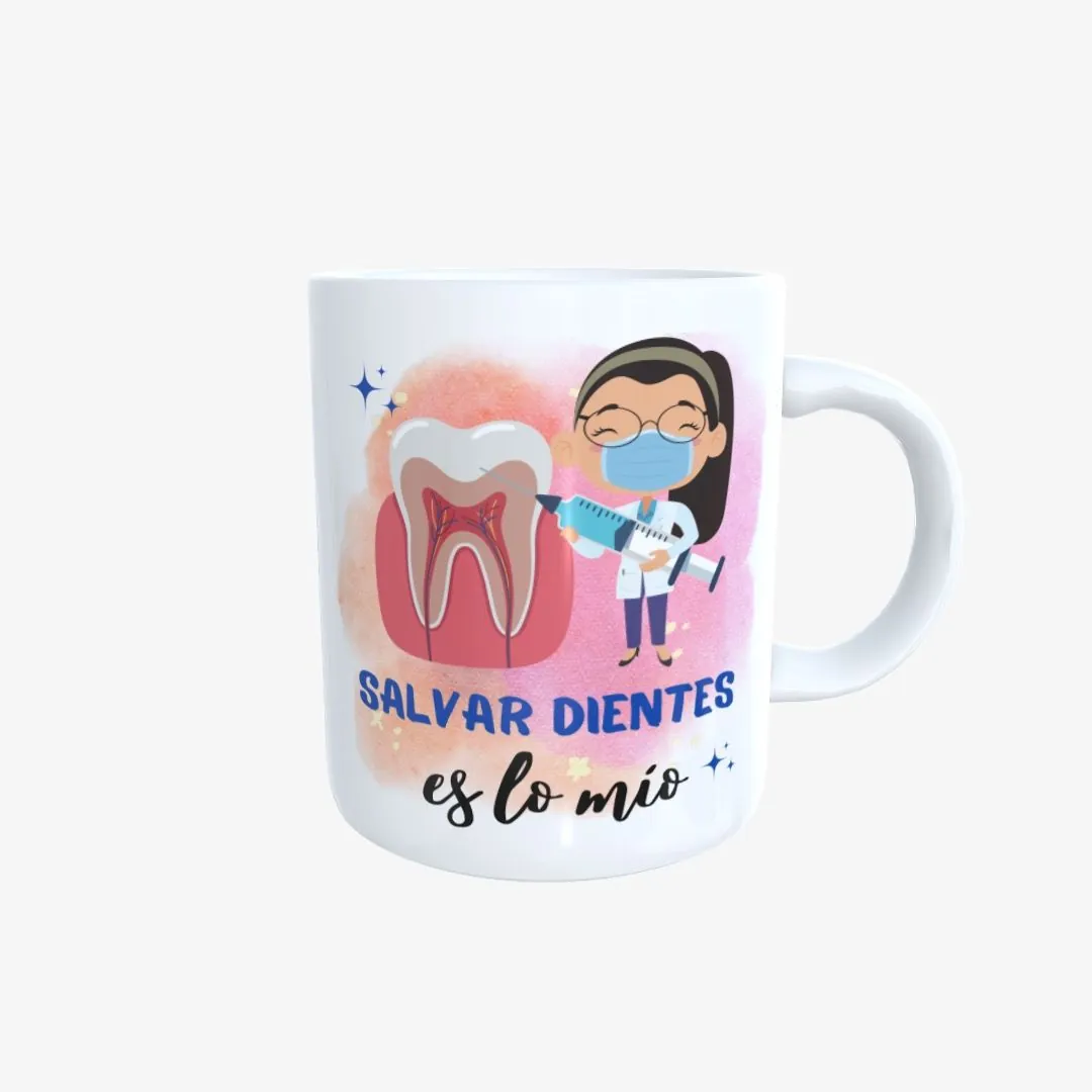Taza Dentistas Salvar Dientes es lo mío chica 01.