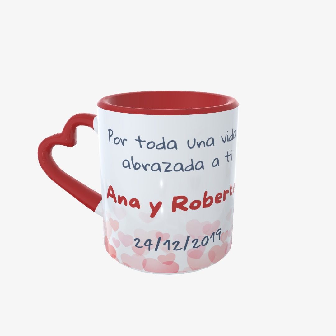 Taza San Valentín Conejitos de Paseo en Bicleta - Vista 3