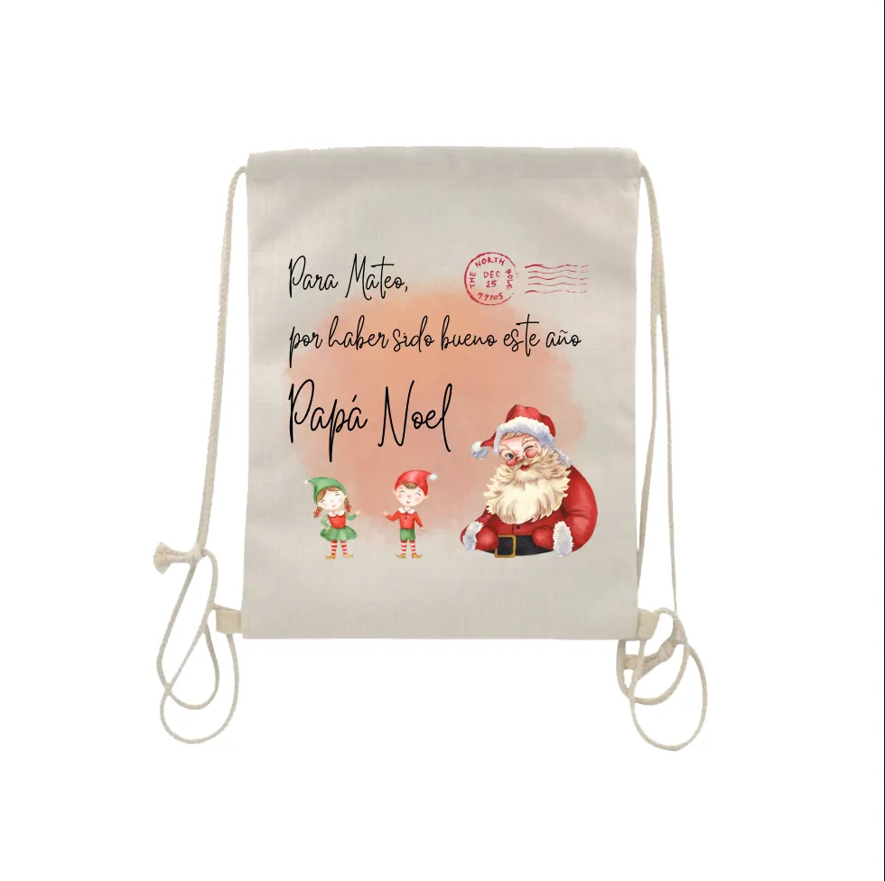 Mochila Bolsa Regalo Papá Noel Anverso 01.