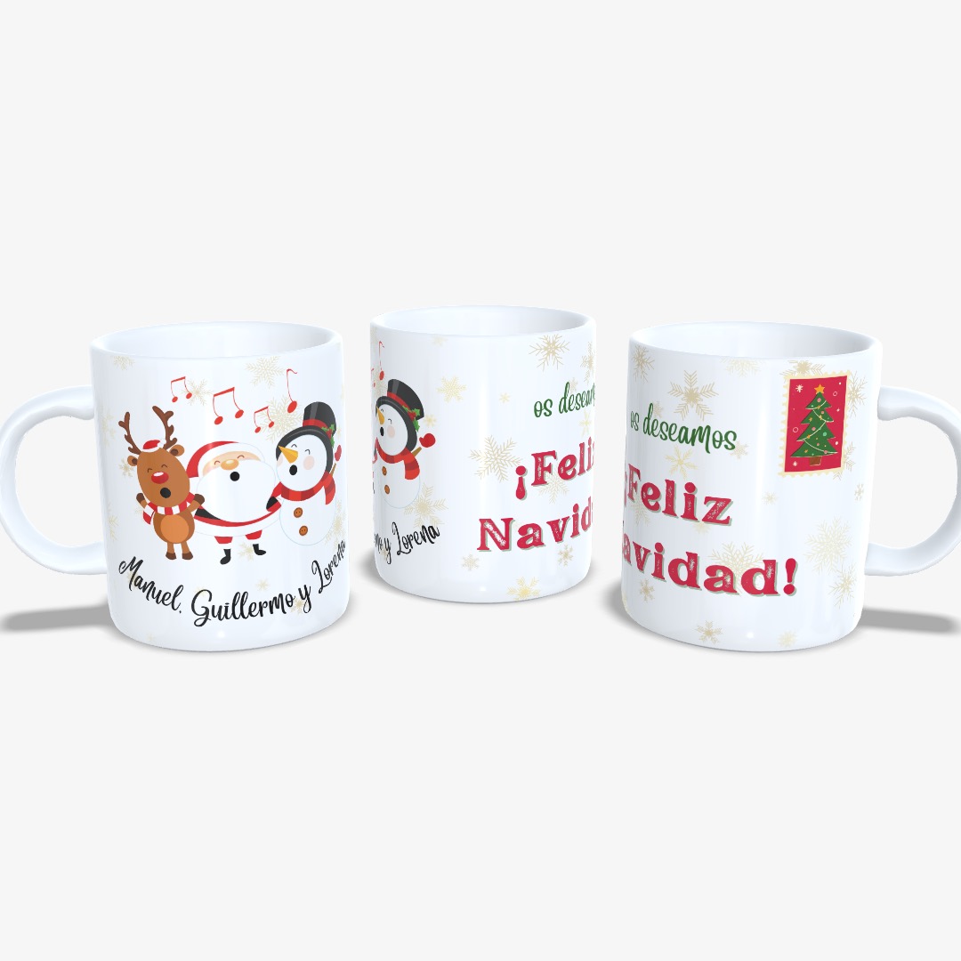Taza Navidad Felicitación con Sello.