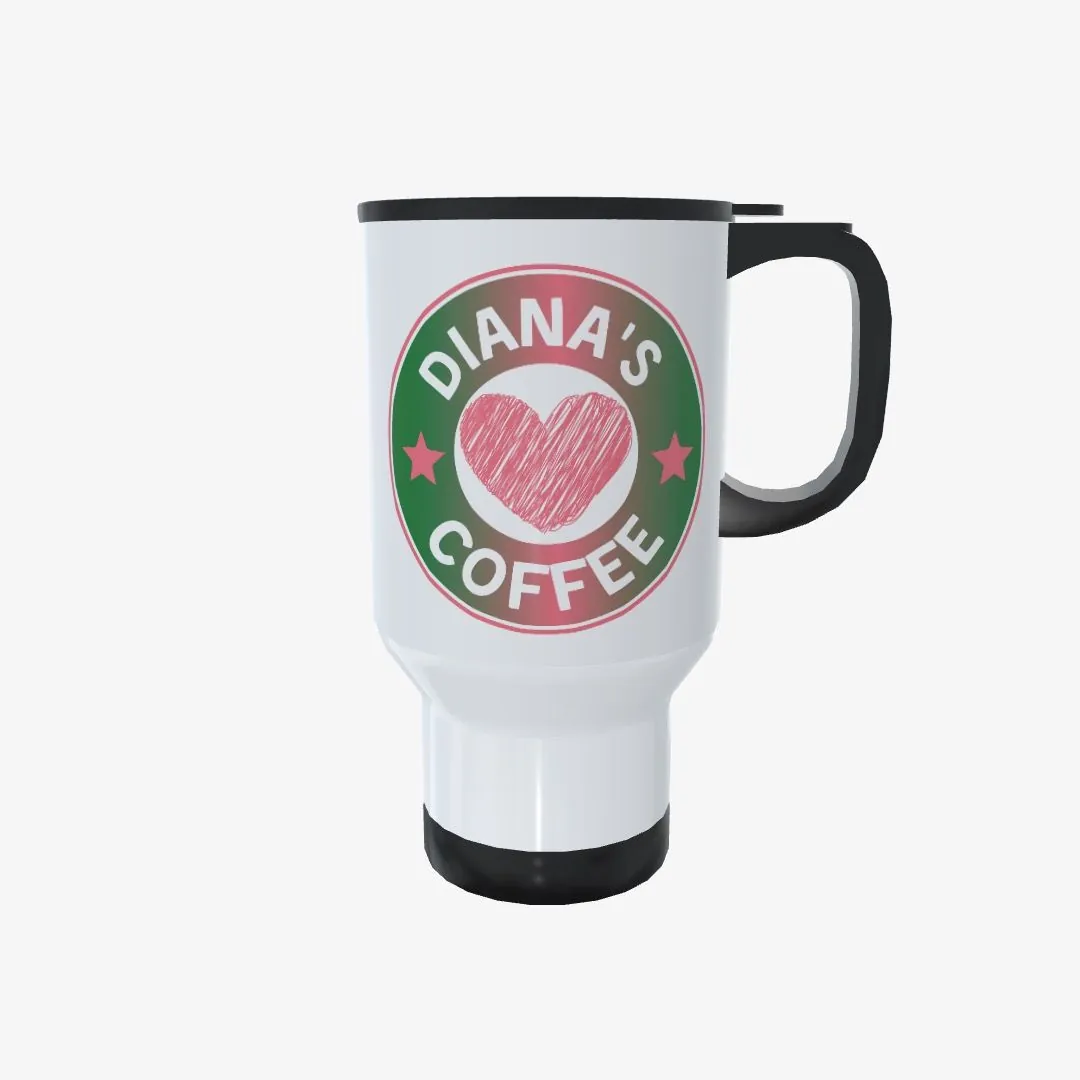 Taza Termo con Corazón y Estrellas.
