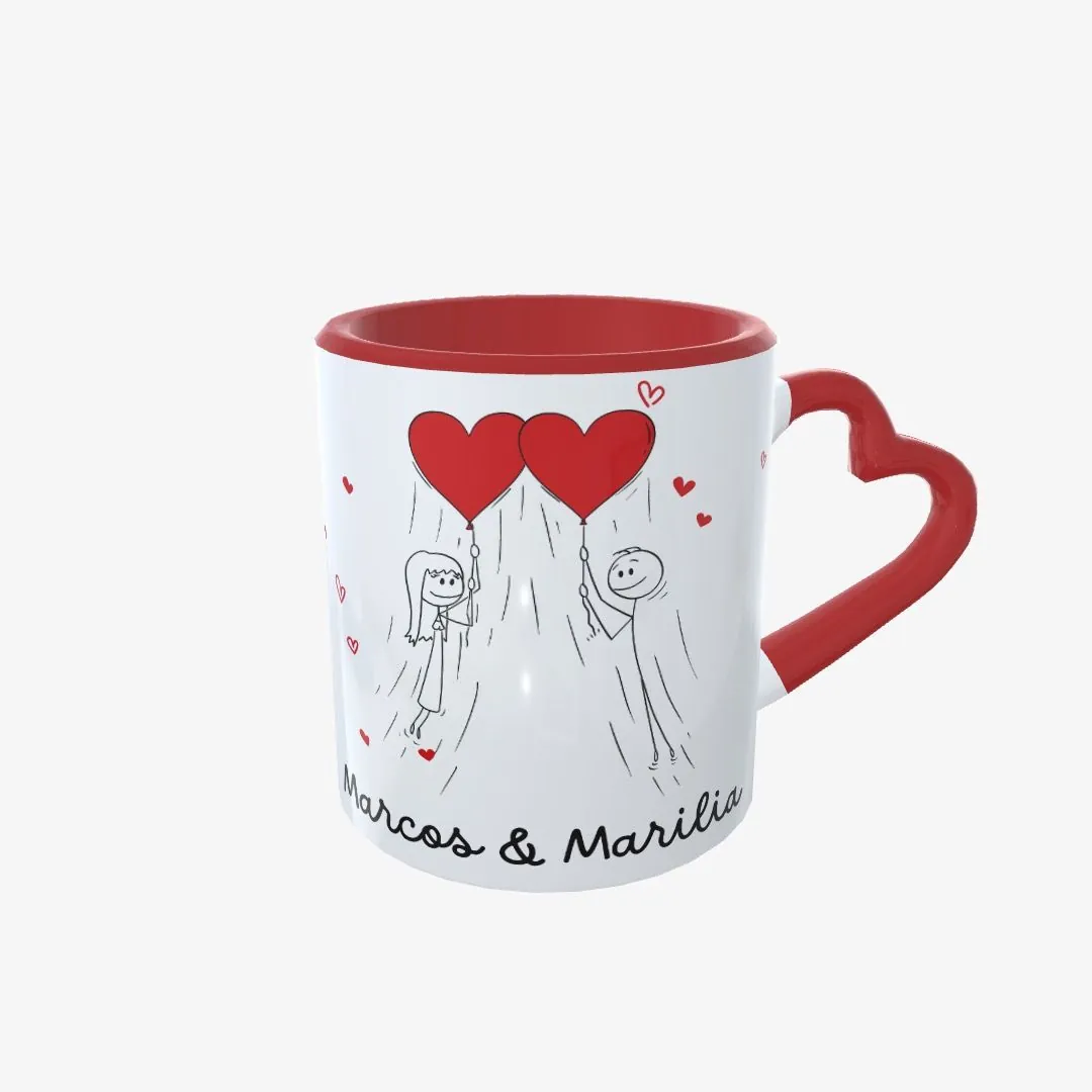 Taza San Valentín Globos Corazón - 2
