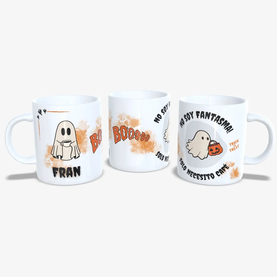 Taza Personalizada Halloween Boo.