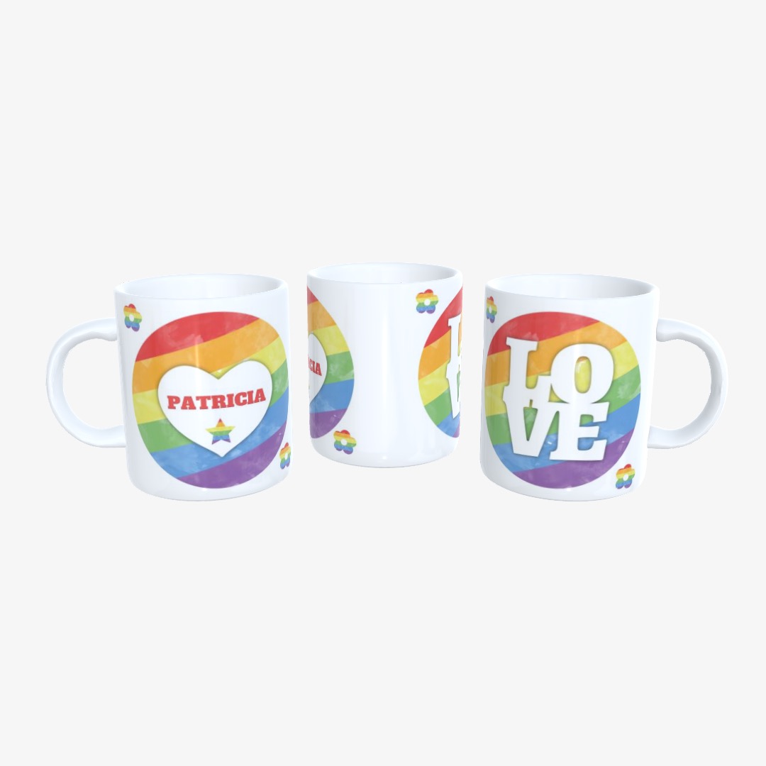 Taza orgullo círculo amor.