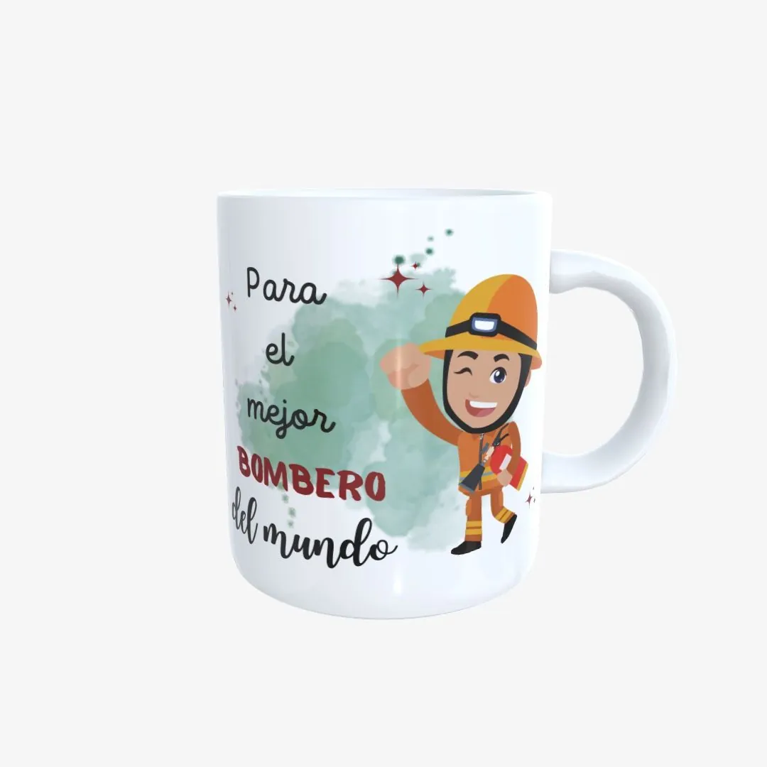 Taza Mejor Bombero del Mundo Chico 01.