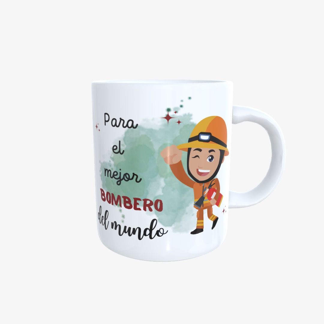 Taza Mejor Bombero del Mundo Chico 01.