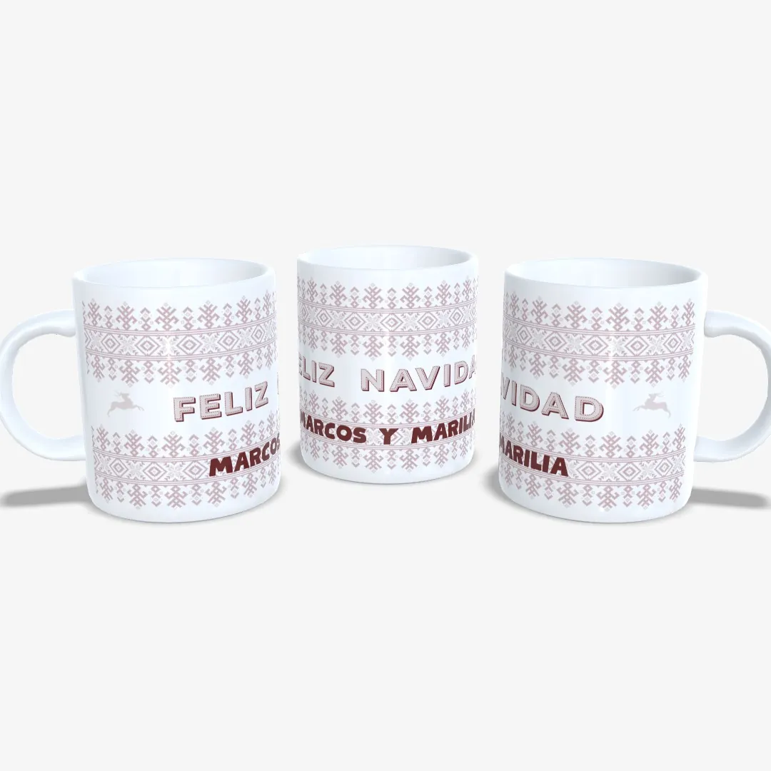 Taza Navidad Jersey Renos.