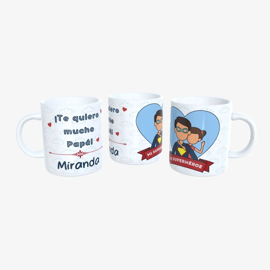 Taza Día del Padre Mi Superhéroe.