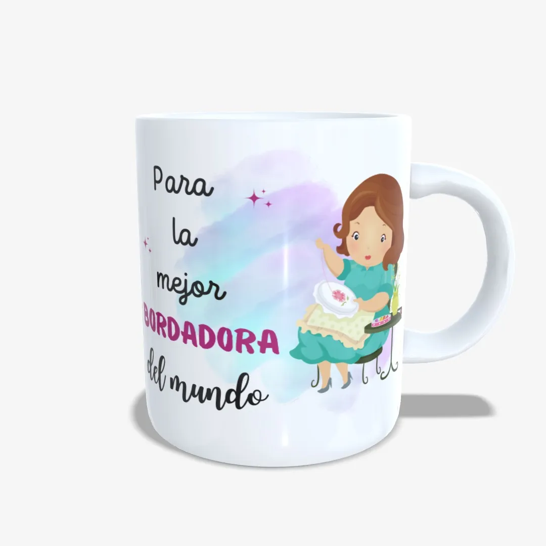 Taza Mejor Bordadora del Mundo Chica 01.