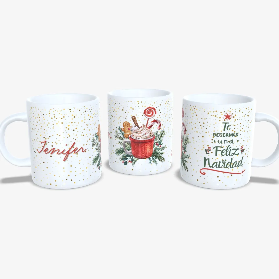 Taza Te deseamos una Feliz Navidad.