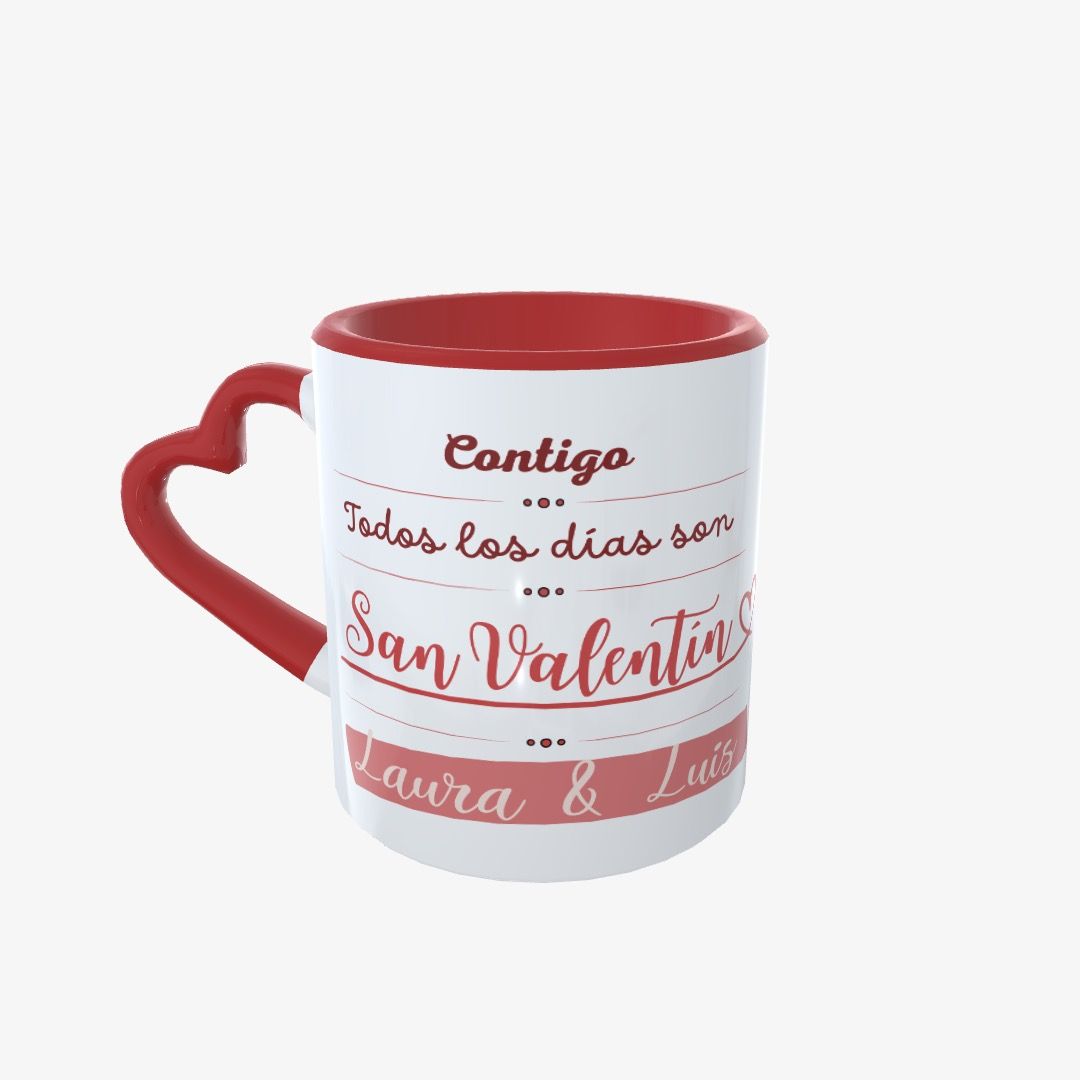Taza San Valentín Contigo Todos los Días son San Valentín - Vista 3