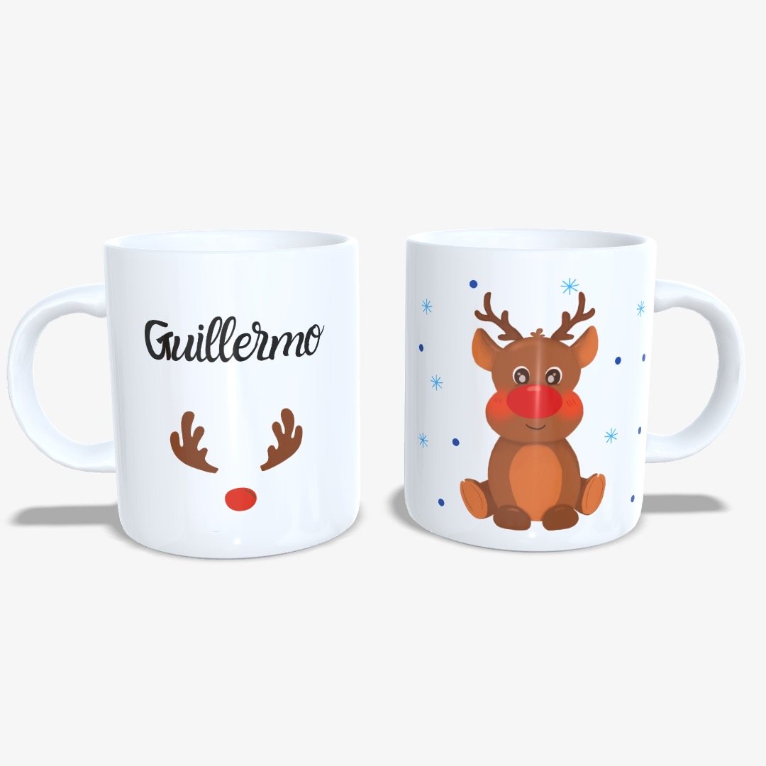Taza Rudolph copos de nieve