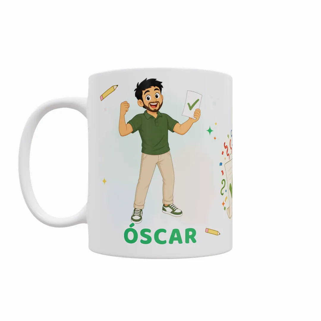 Taza ¡Aprobé! Ya Tengo Plaza con Nombre (Varios Modelos) - 6