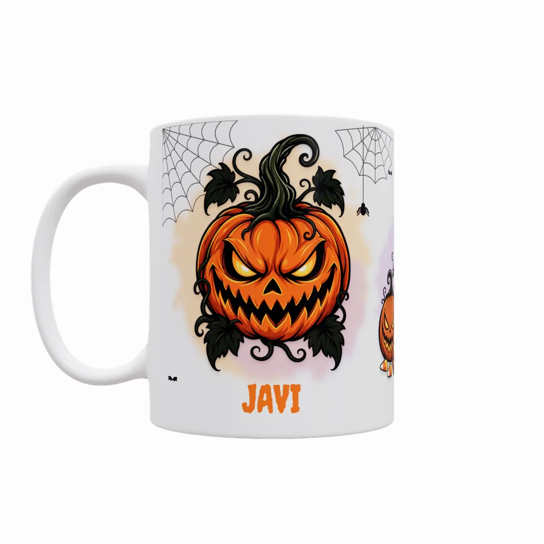 Taza Halloween Calabaza Malvada – personaje con nombre