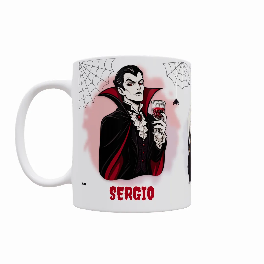 Taza Halloween Vampiro – personaje con nombre