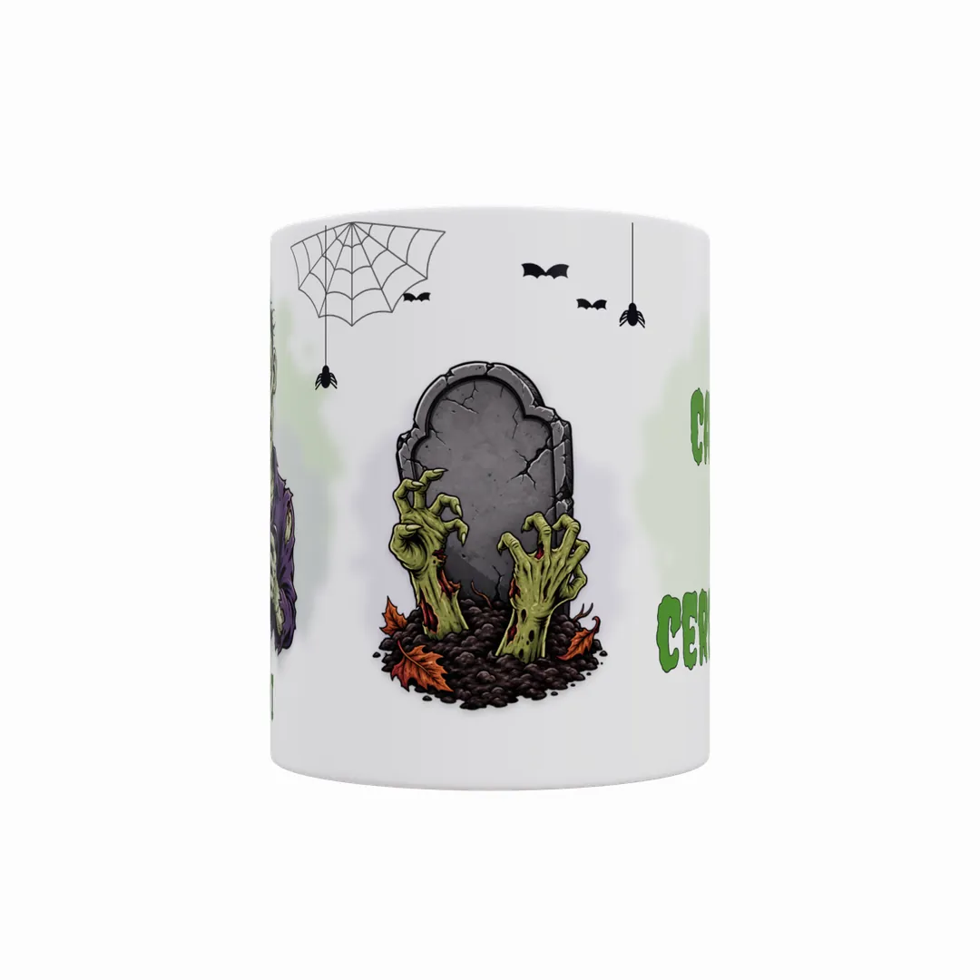Taza Halloween Zombi Café o Cerebros - 3