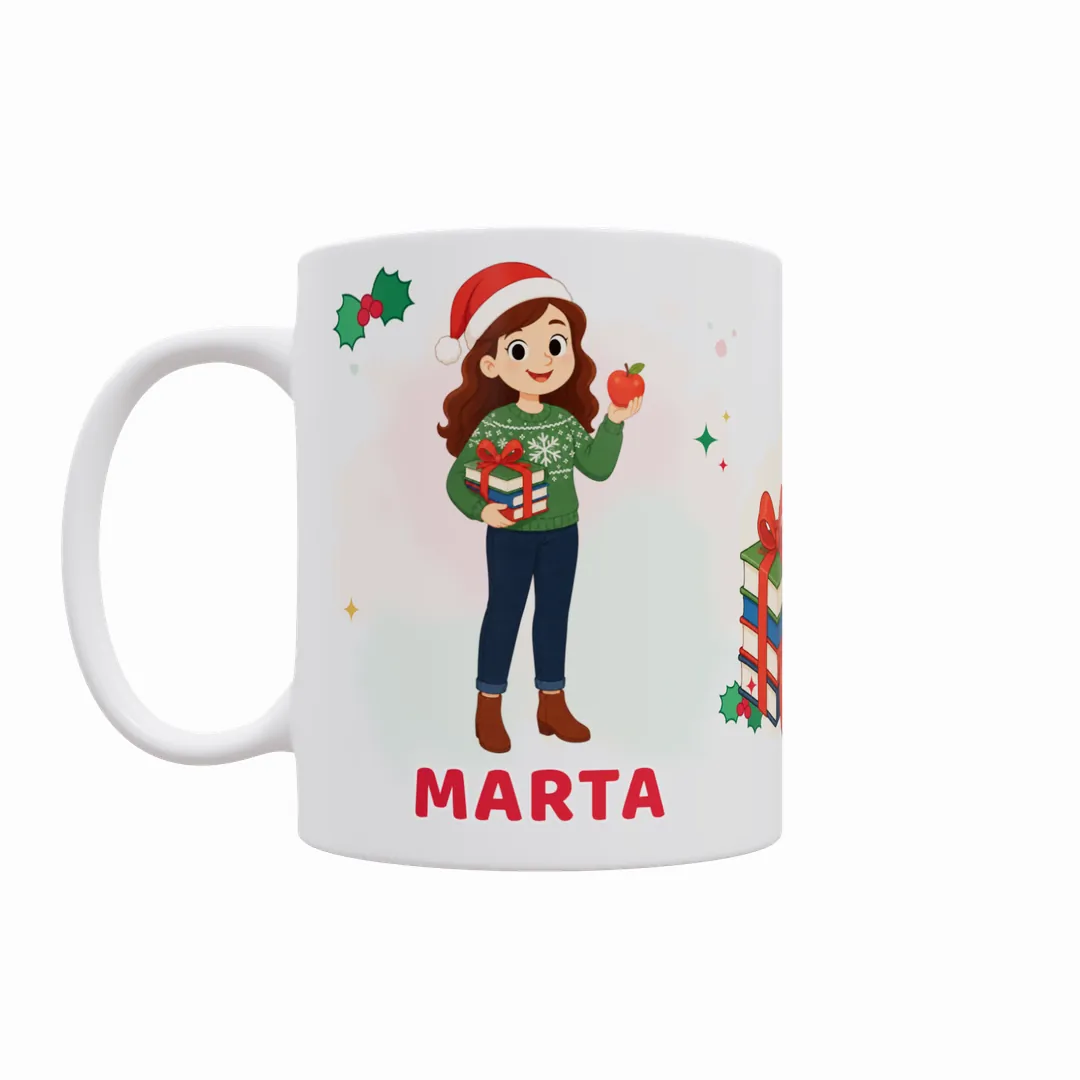 Taza Feliz Navidad a la Mejor Profe del Mundo (Varios Modelos) - 1