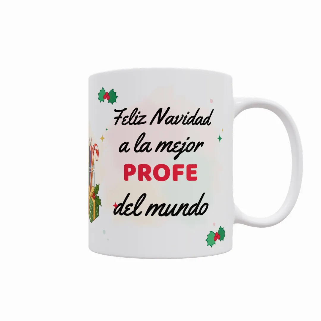 Taza Feliz Navidad a la Mejor Profe del Mundo (Varios Modelos) - 2